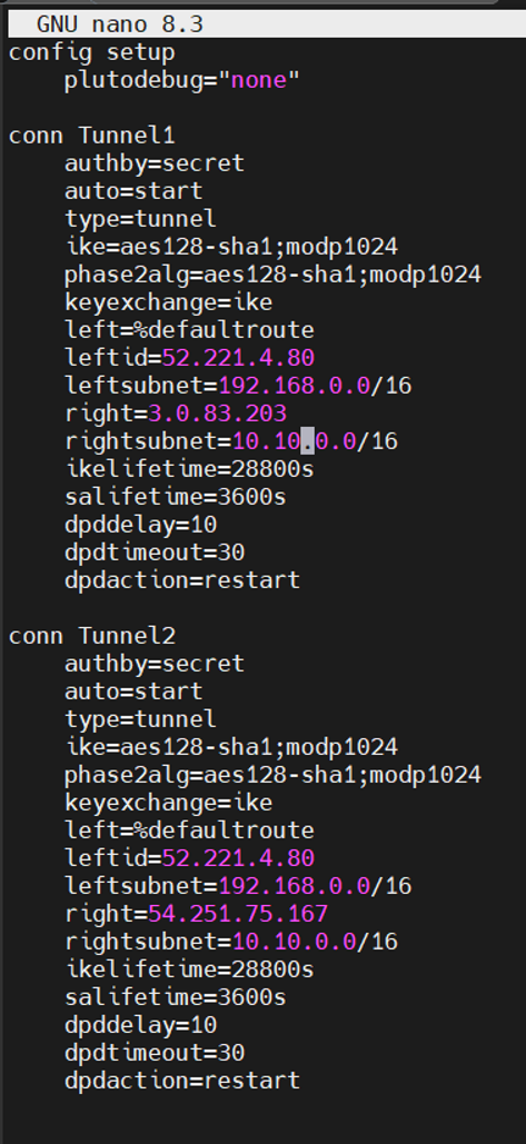 Config ipsec.conf