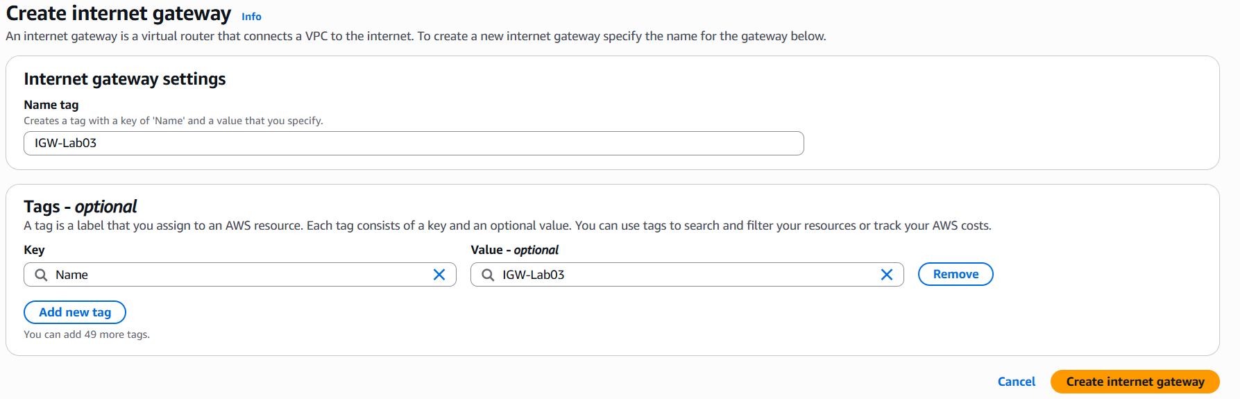 Create IGW