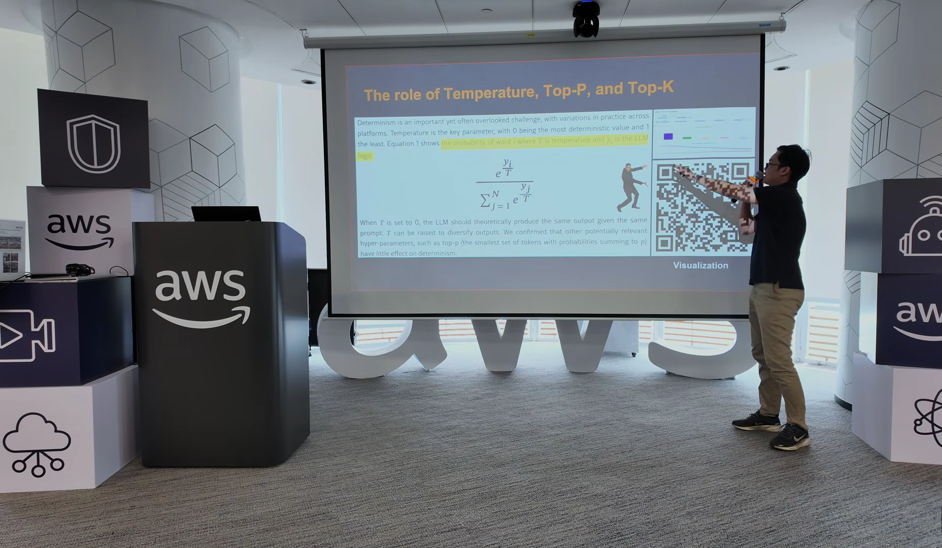 Duc Dao Minh explaining the roles of Temperature, Top-P, and Top-K